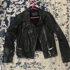 All saints bales leather jacket